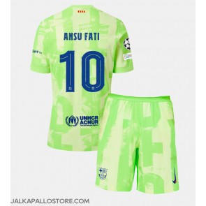 Barcelona Ansu Fati #10 Kolmaspaita Lapsille 2024-25 Lyhythihainen (+ shortsit)